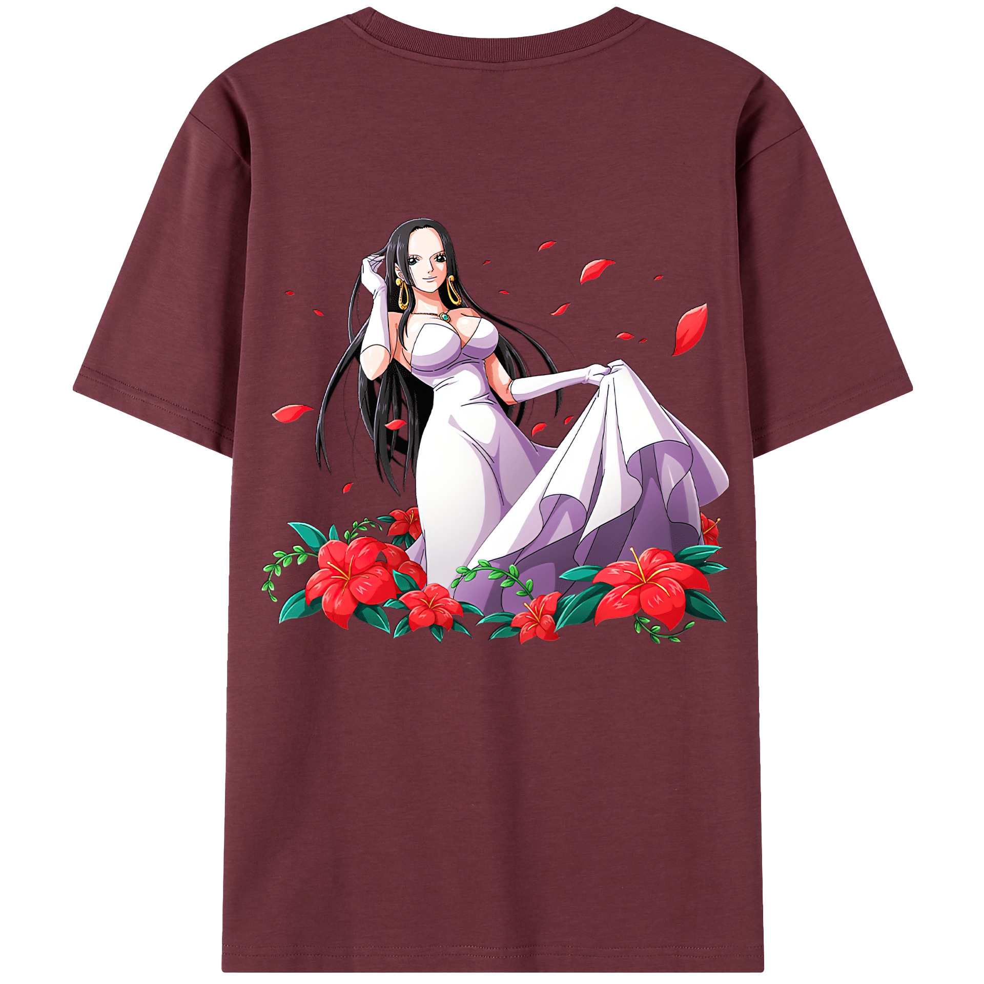 ワンピース ボア・ハンコック ONE PIECE Boa·Hancock 綿100％半袖Tシャツ（背面プリント）